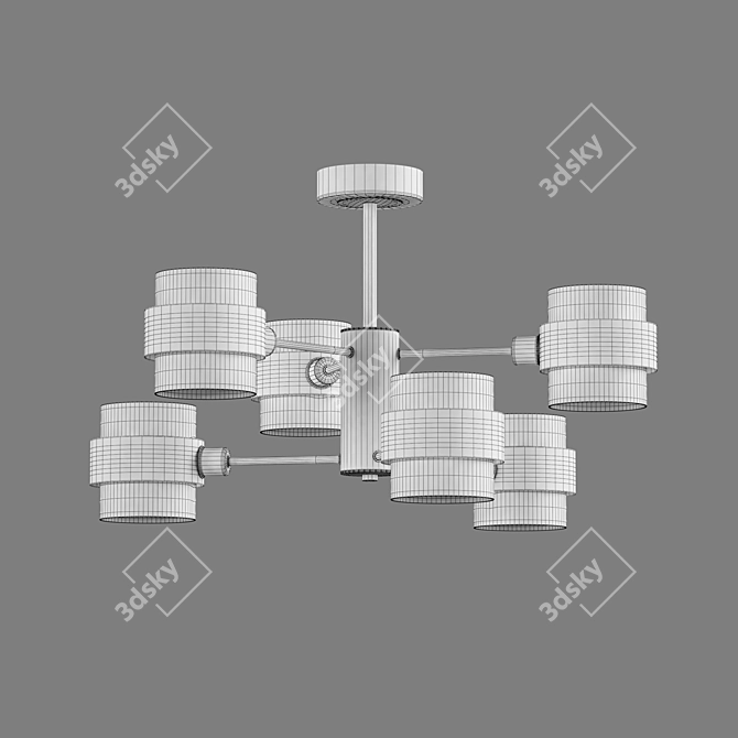 Eurosvet Loft Style Ceiling Chandelier 3D model image 3