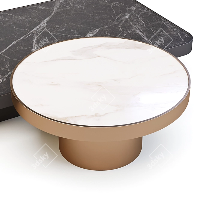 Numana Coffee Tables: Elegant Geometry and Durability 3D model image 3