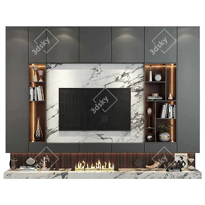 Stylish TV Wall Set 279 by Studia-54 3D model image 4