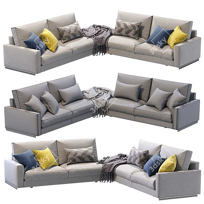 Rendezvous Modern Modular Sofa 3D model image 4