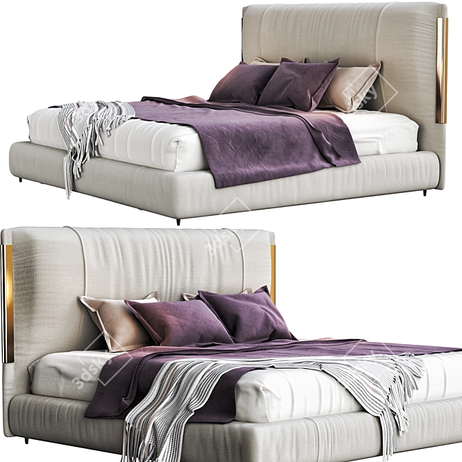 Modern Flou Amal Bed - Sleek and Elegant 3D model image 1