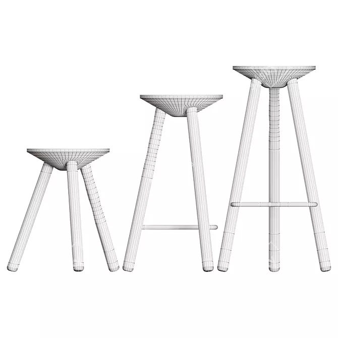 Sleek Luco Stool: Modern Design 3D model image 5