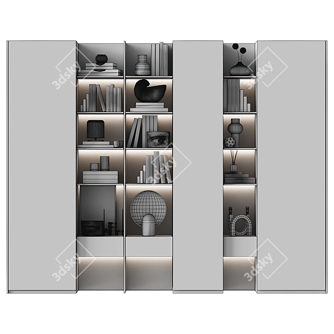 Title: Modern Design Wardrobe - 3500x2700x500 3D model image 2