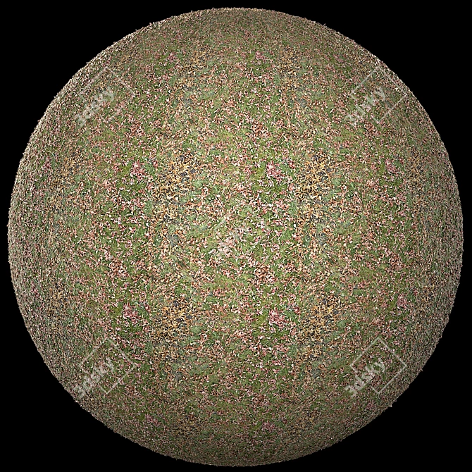  Scanned PBR Grass & Leaves: Stylized Metal Roughness 3D model image 2