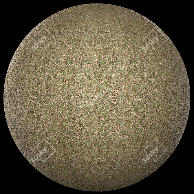  Scanned PBR Grass & Leaves: Stylized Metal Roughness 3D model image 4