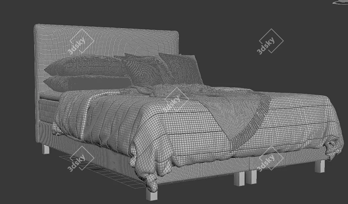 Ikea Lauvik Divan Bed: Sleek and Versatile 3D model image 7