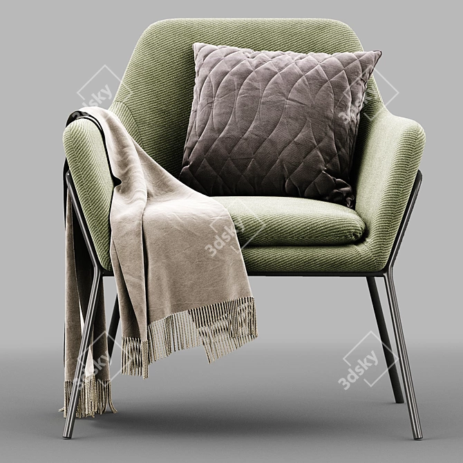 Elegant Shelford Armchair 3D model image 5