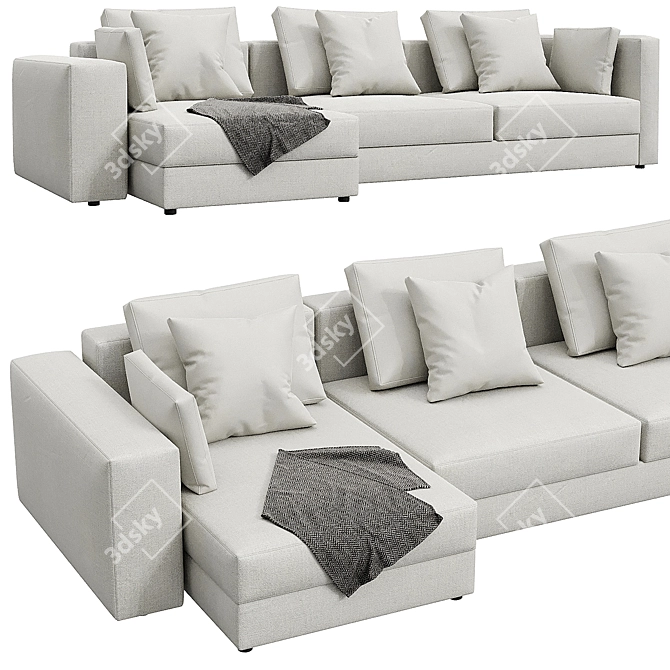 Cozy Comfort Sofa 3D model image 3