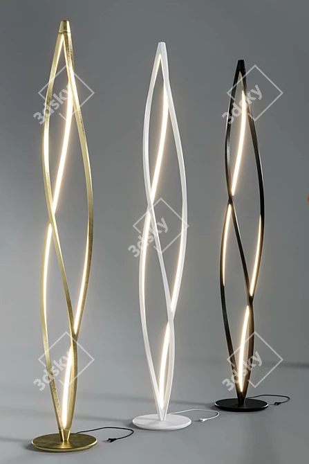 Sculpted Illumination Twist Light 3D model image 1