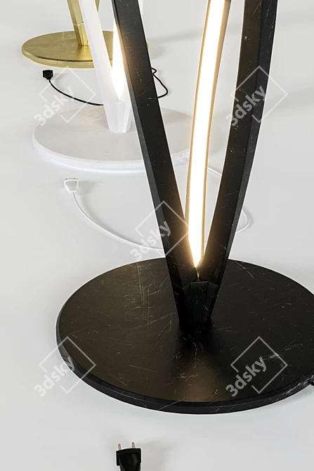 Sculpted Illumination Twist Light 3D model image 2