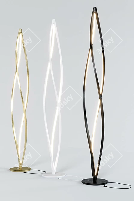 Sculpted Illumination Twist Light 3D model image 3