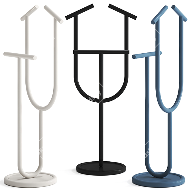 Bloom Valet Stand: Stylish Floor Hanger 3D model image 1