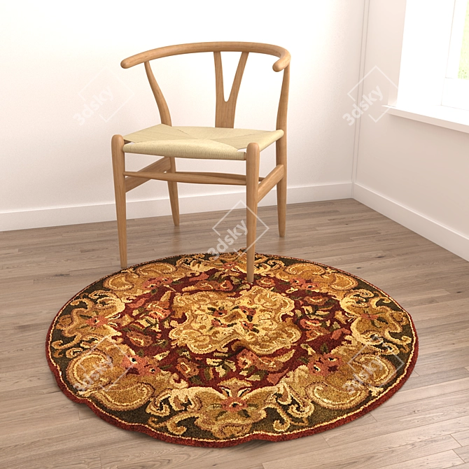 Round-Rug Set: Versatile and Realistic 3D Models 3D model image 2