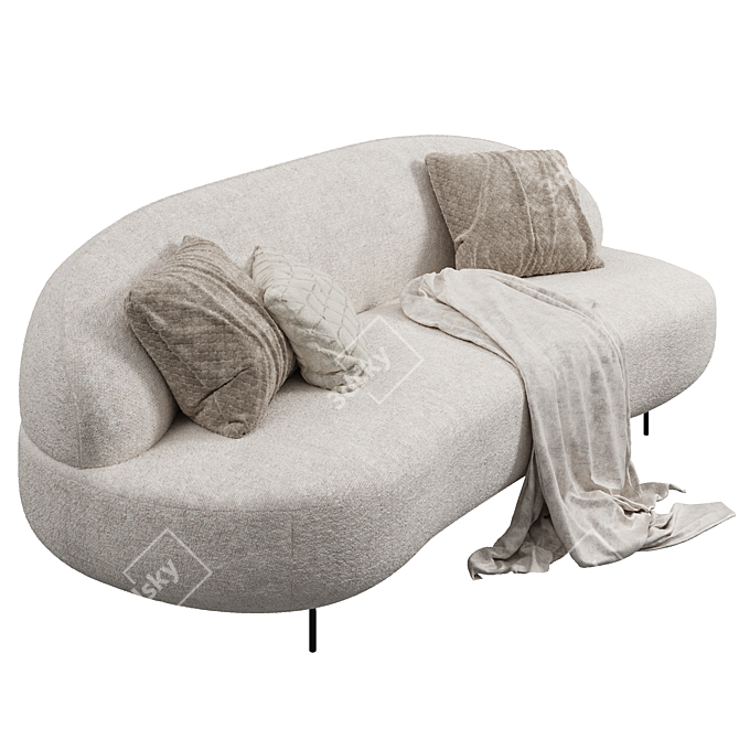 Elegant Furninova Aria Sofa 3D model image 2