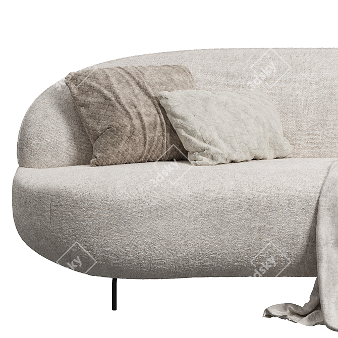 Elegant Furninova Aria Sofa 3D model image 4