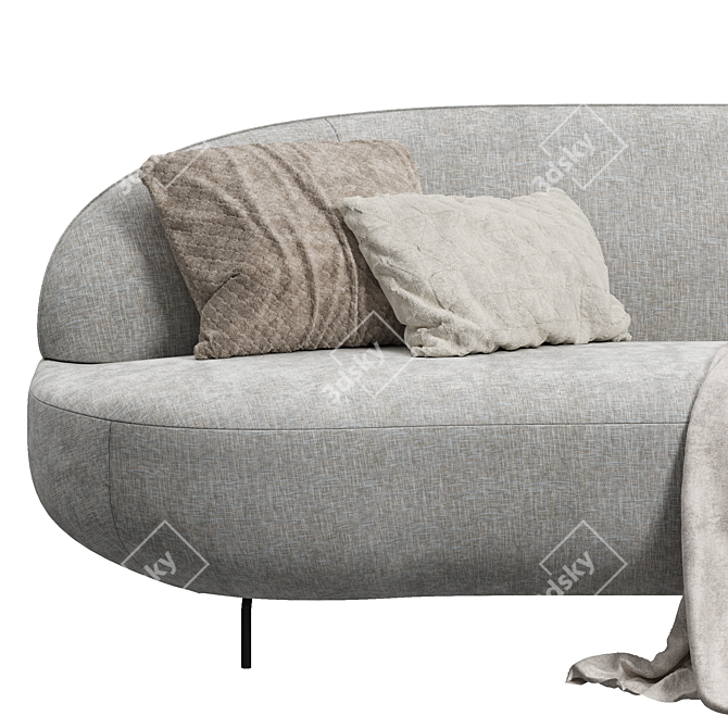 Elegant Furninova Aria Sofa 3D model image 5