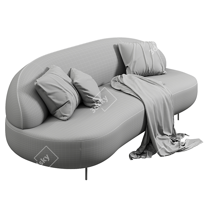 Elegant Furninova Aria Sofa 3D model image 6