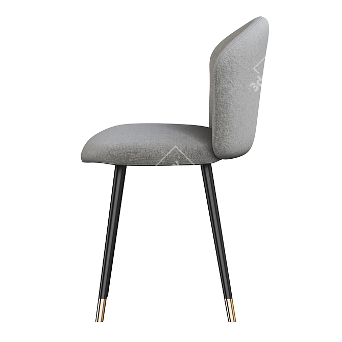 Elegant Beige Dining Chair 3D model image 3