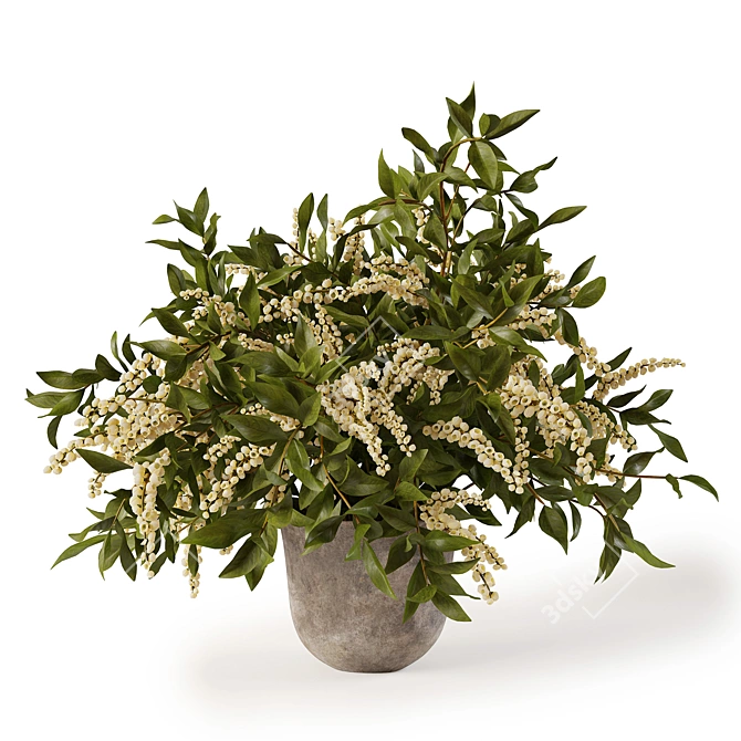 Modern Indoor Plant Pot - 700mm Height 3D model image 1