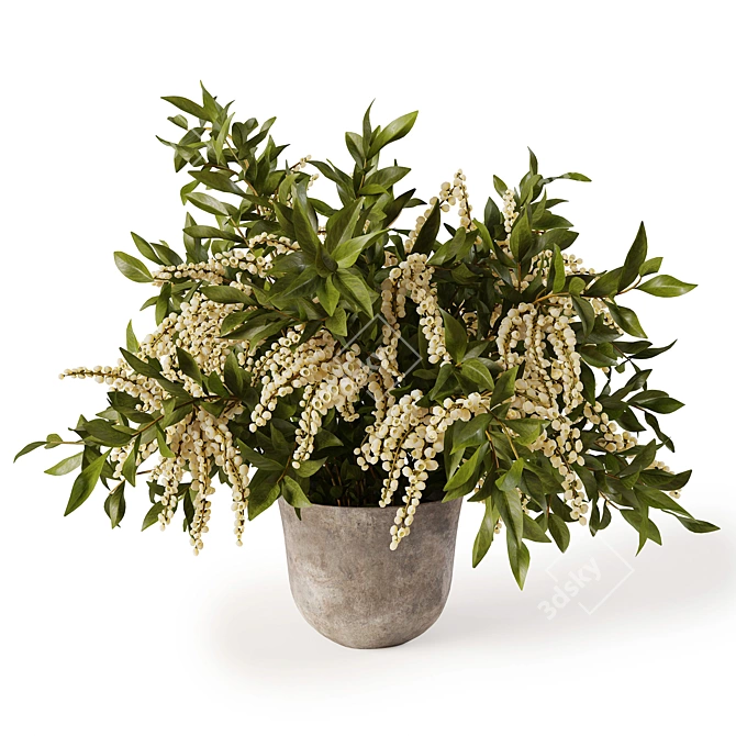 Modern Indoor Plant Pot - 700mm Height 3D model image 4