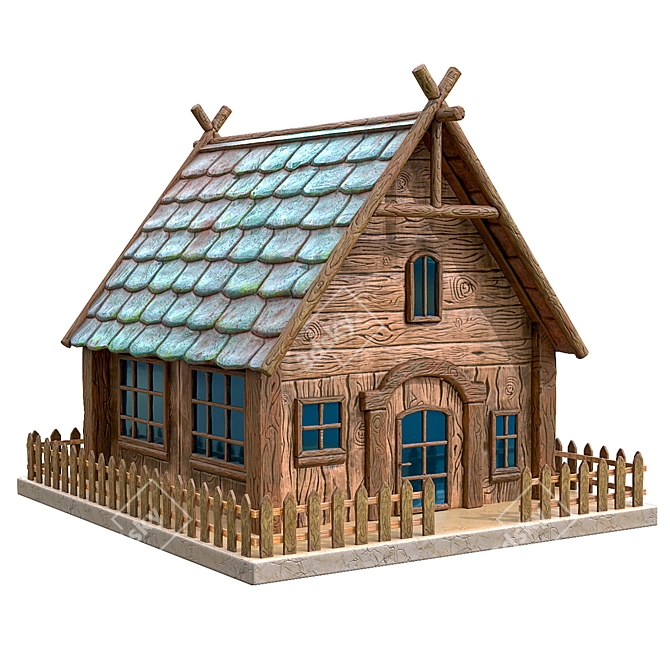 Cartoon Home Model for 3D Max 3D model image 8