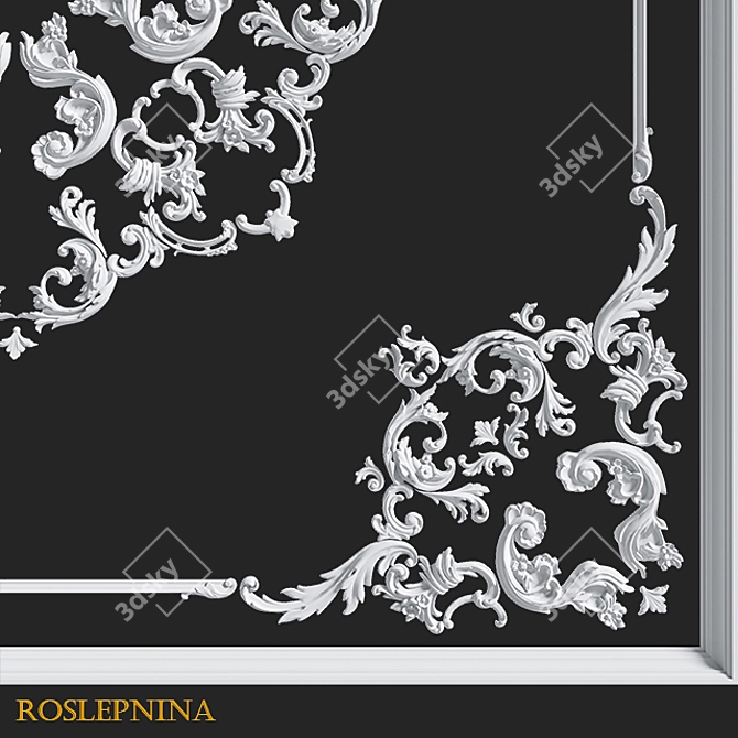 Elegant Ceiling Composition GR-6008R 3D model image 2