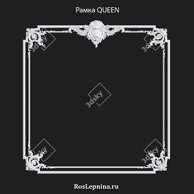 Elegant Queen Frames Set - RosLepnina 3D model image 3