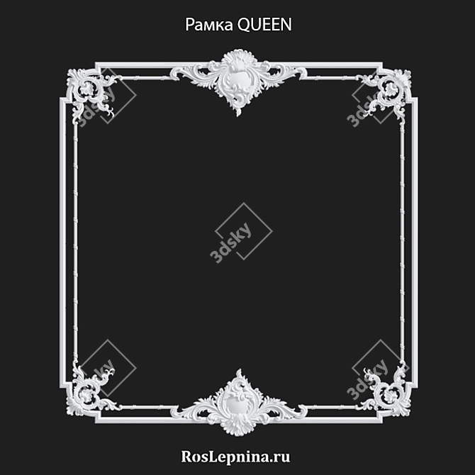 Elegant Queen Frames Set - RosLepnina 3D model image 4