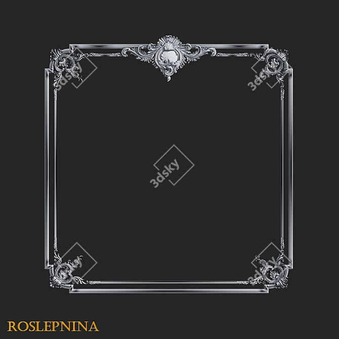 Elegant Queen Frames Set - RosLepnina 3D model image 7