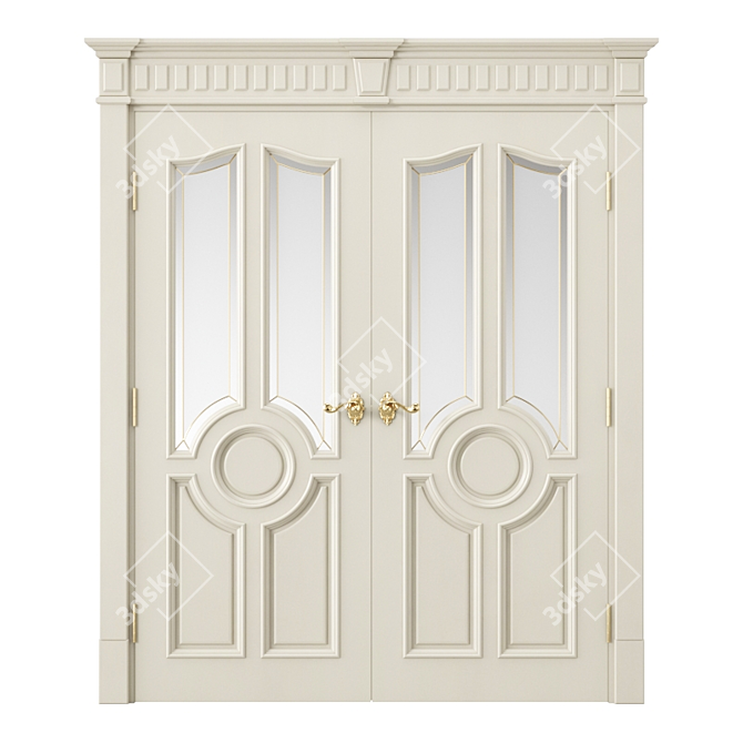 Modern Interior Door Set 3D model image 1