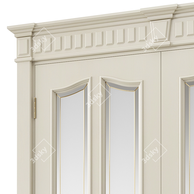 Modern Interior Door Set 3D model image 2