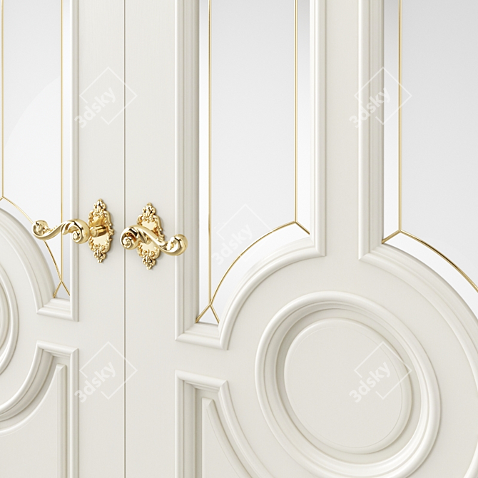 Modern Interior Door Set 3D model image 3