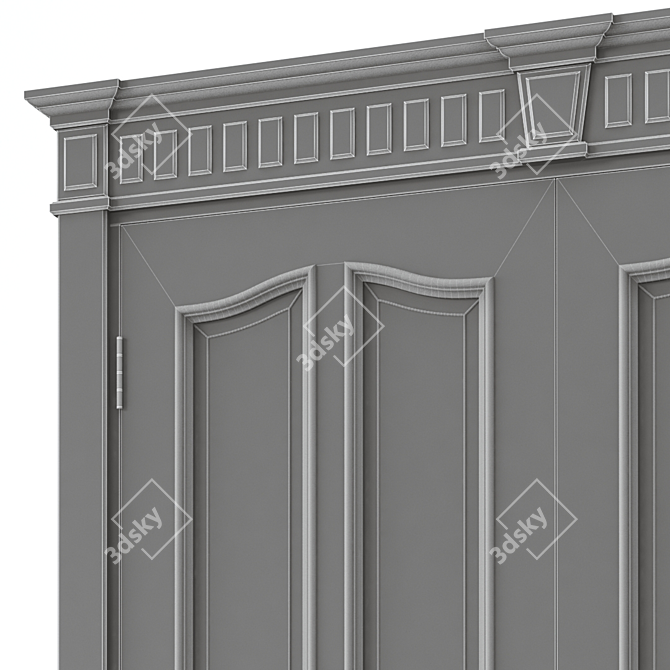 Modern Interior Door Set 3D model image 5