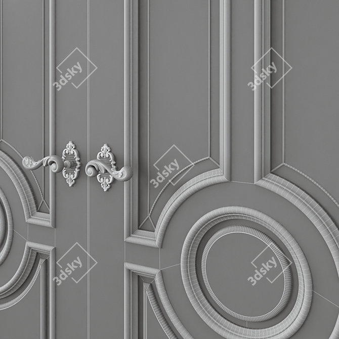 Modern Interior Door Set 3D model image 6