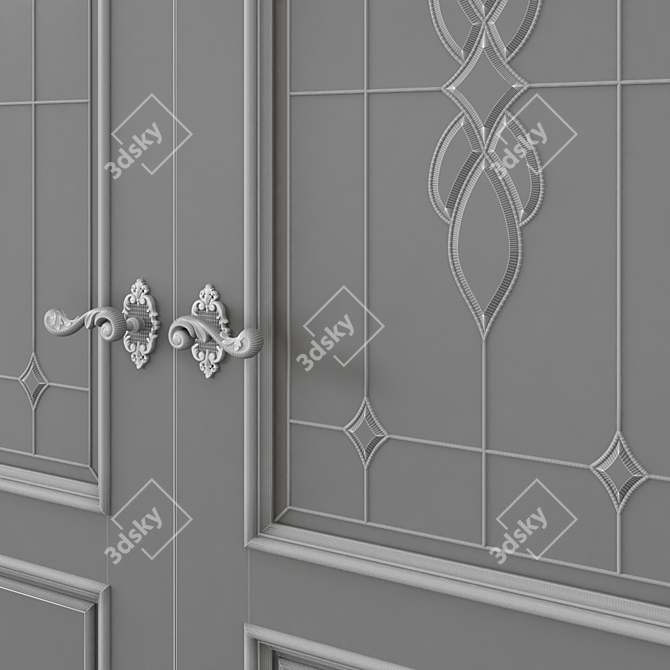 Modern Interior Door - UV Mapped 3D model image 6