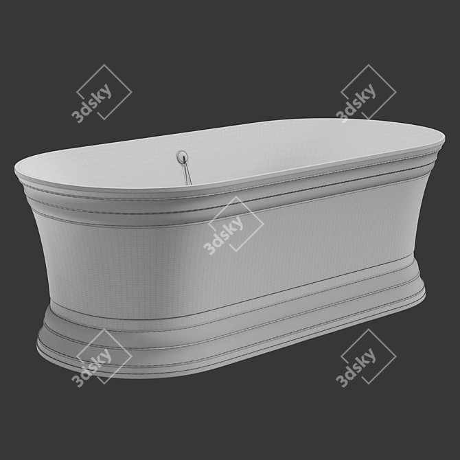Luxury Marble Bath: Astra Form 3D model image 4