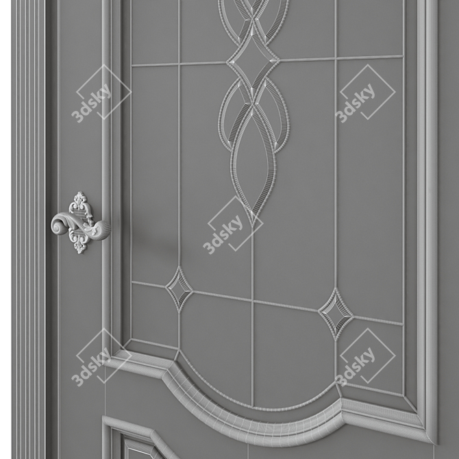 Modern Interior Door 3D Model 3D model image 6