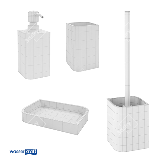 Elba K-2700 Table Bathroom Set 3D model image 2