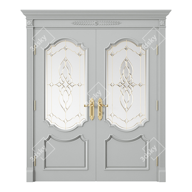  Modern Interior Door 3D Model 3D model image 1