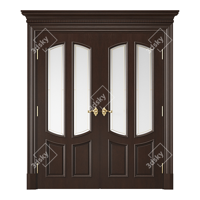 Modern Interior Door UV Mapped 3D model image 1