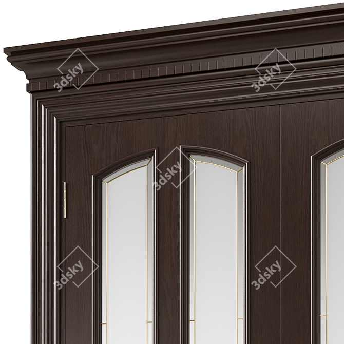 Modern Interior Door UV Mapped 3D model image 2