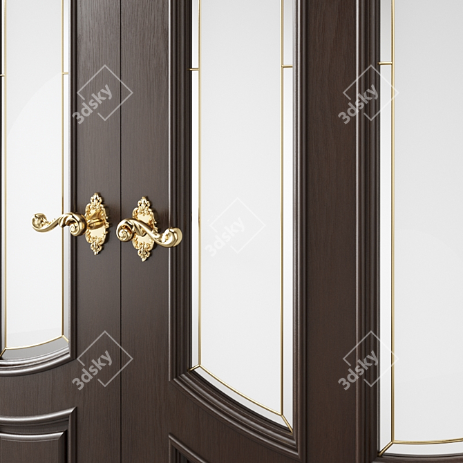 Modern Interior Door UV Mapped 3D model image 3