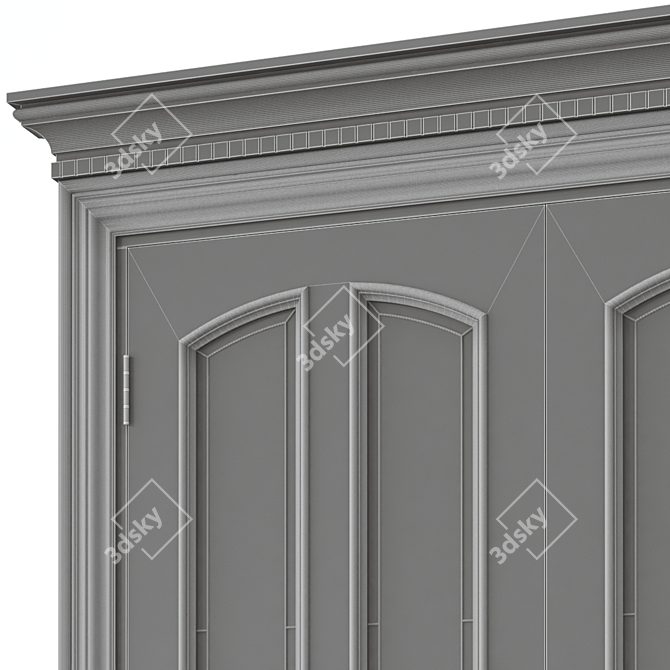 Modern Interior Door UV Mapped 3D model image 5