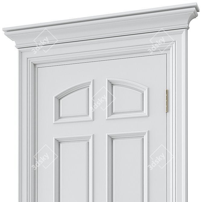 Modern Interior Door 3D Model 3D model image 2