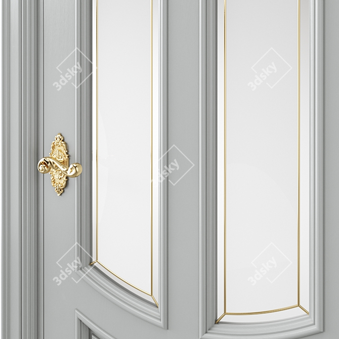 Modern Interior Door 3D Model 3D model image 3