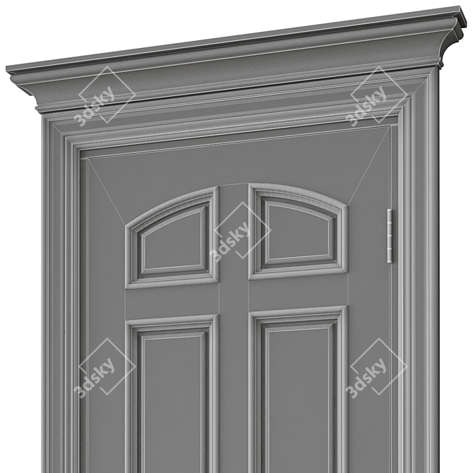 Modern Interior Door 3D Model 3D model image 5