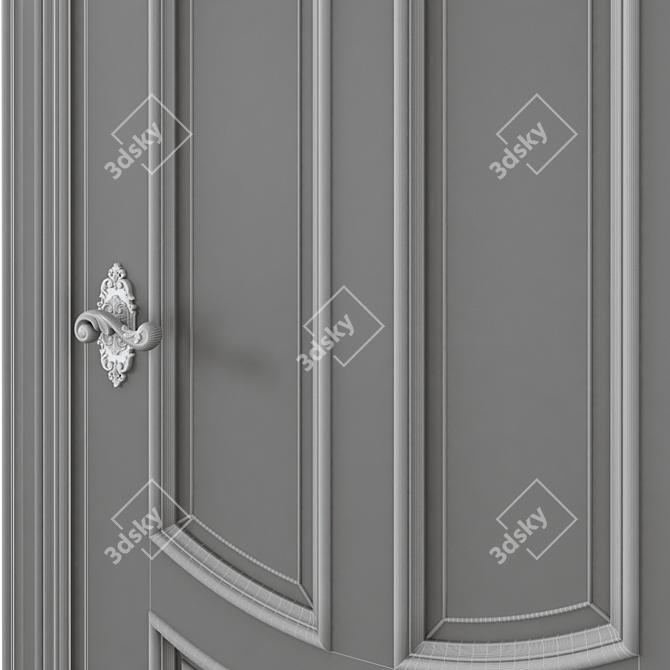 Modern Interior Door 3D Model 3D model image 6