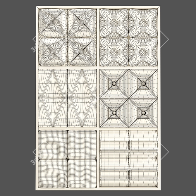 Contemporary 3D Panel Vol02 3D model image 4