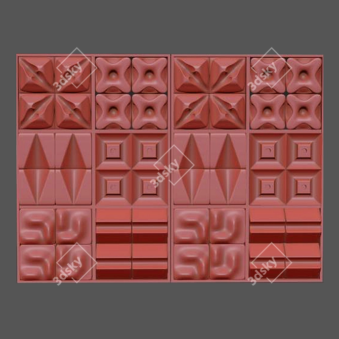 Contemporary 3D Panel Vol02 3D model image 8