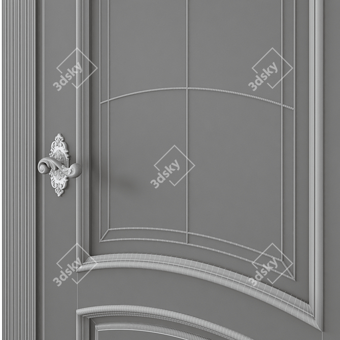 Modern Interior Door | 3D Model 3D model image 6